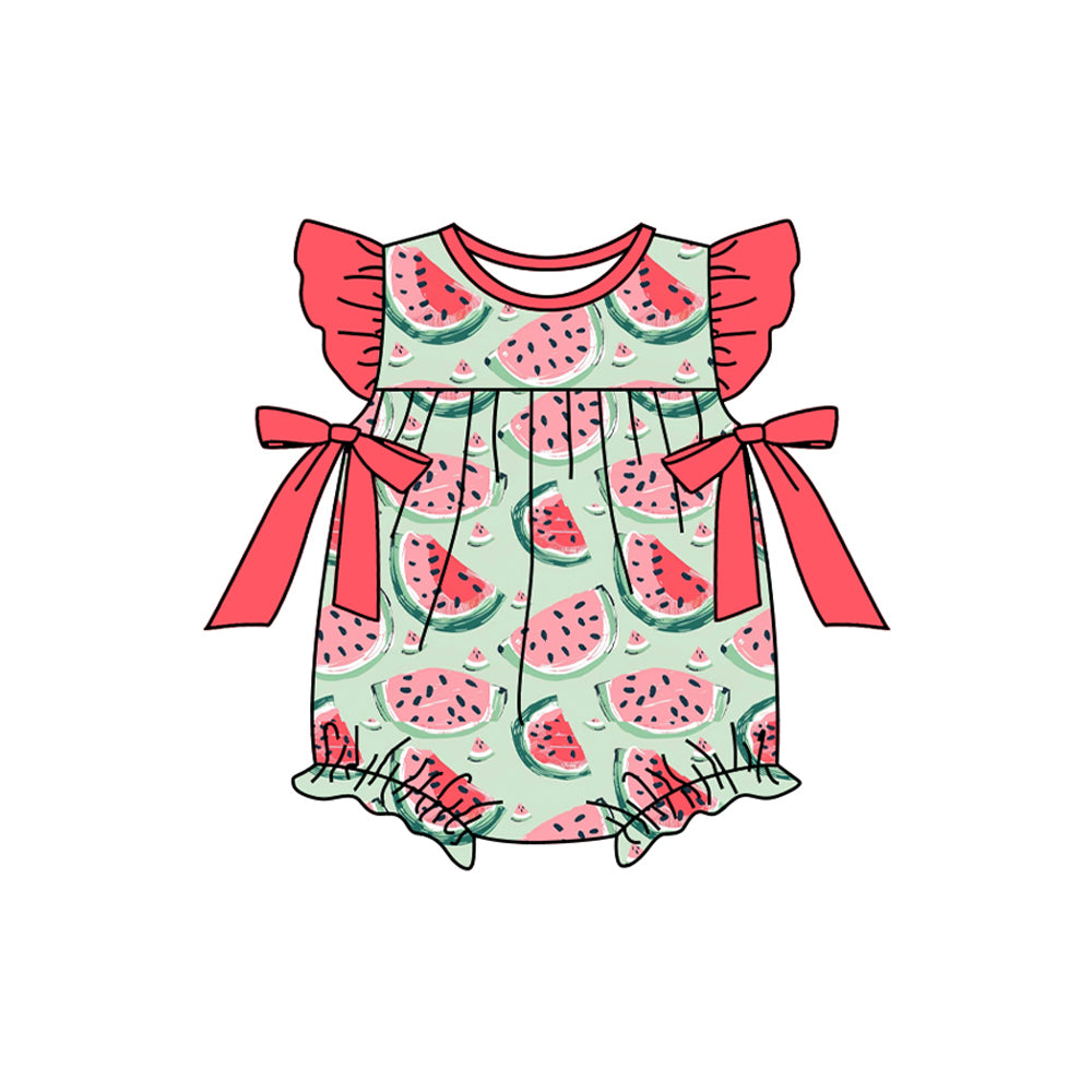 presale SR2181 Watermelon Brick Red Lace Bow Vest Bodysuit 2024 11.5