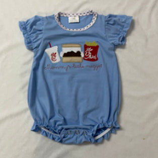 presale SR2210 Food Blue Lace Short Sleeve Bodysuit 2024 11.7