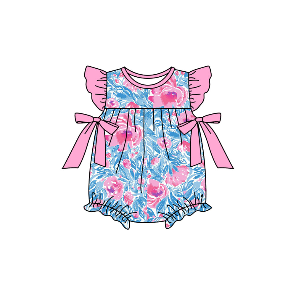 presale SR2247 Flower and leaf pink bow blue vest jumpsuit 2024 .11.12