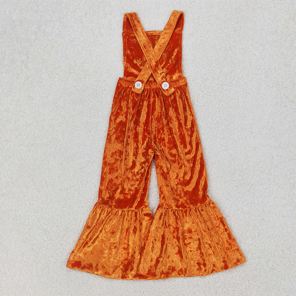 SR2444 Cartoon Dog Orange Velvet Bib Bodysuit 2025 3.31