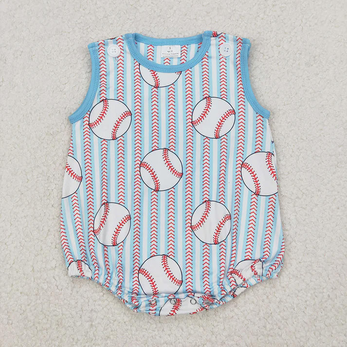 Sibling Baby Boys Baseball Stripes Rompers Outfits Sets D 7.22