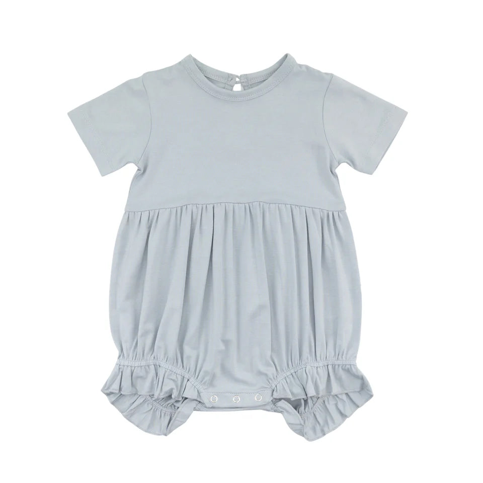 presale SR2763 Baby Infant Girls Summer Light Blue Short Sleeve Rompers D 2.13