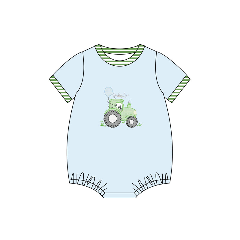 presale SR2767 Sky blue short-sleeved tractor balloon bodysuit D 2.13