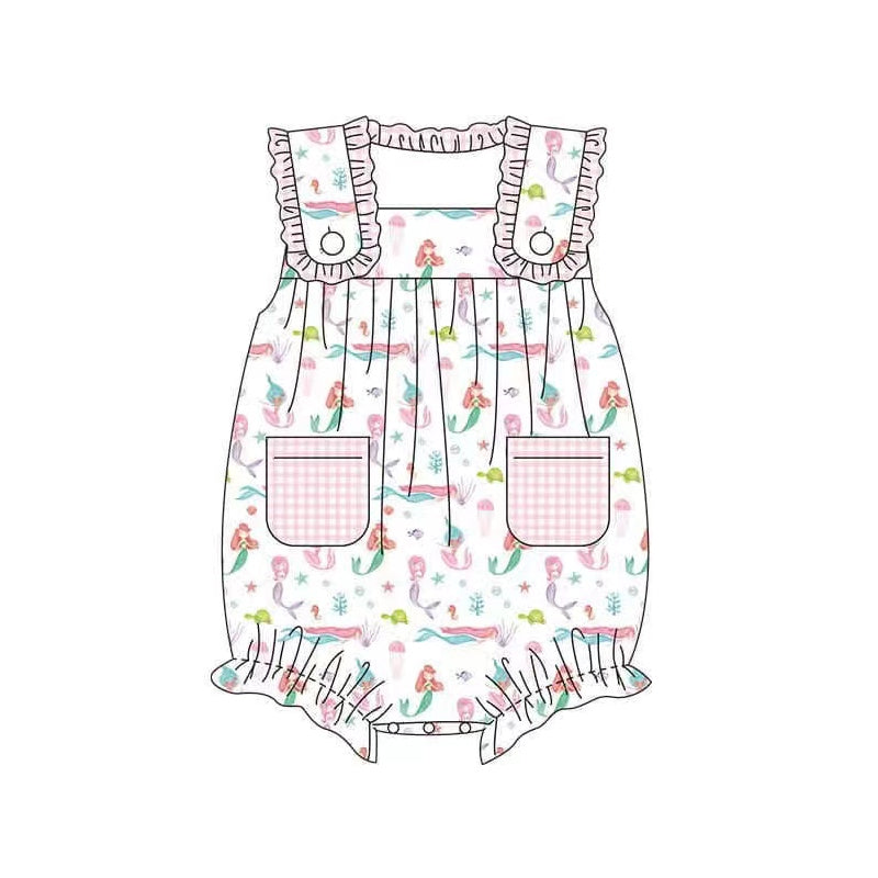 SR2880 Baby Infant Girls Straps Rompers D 4.7