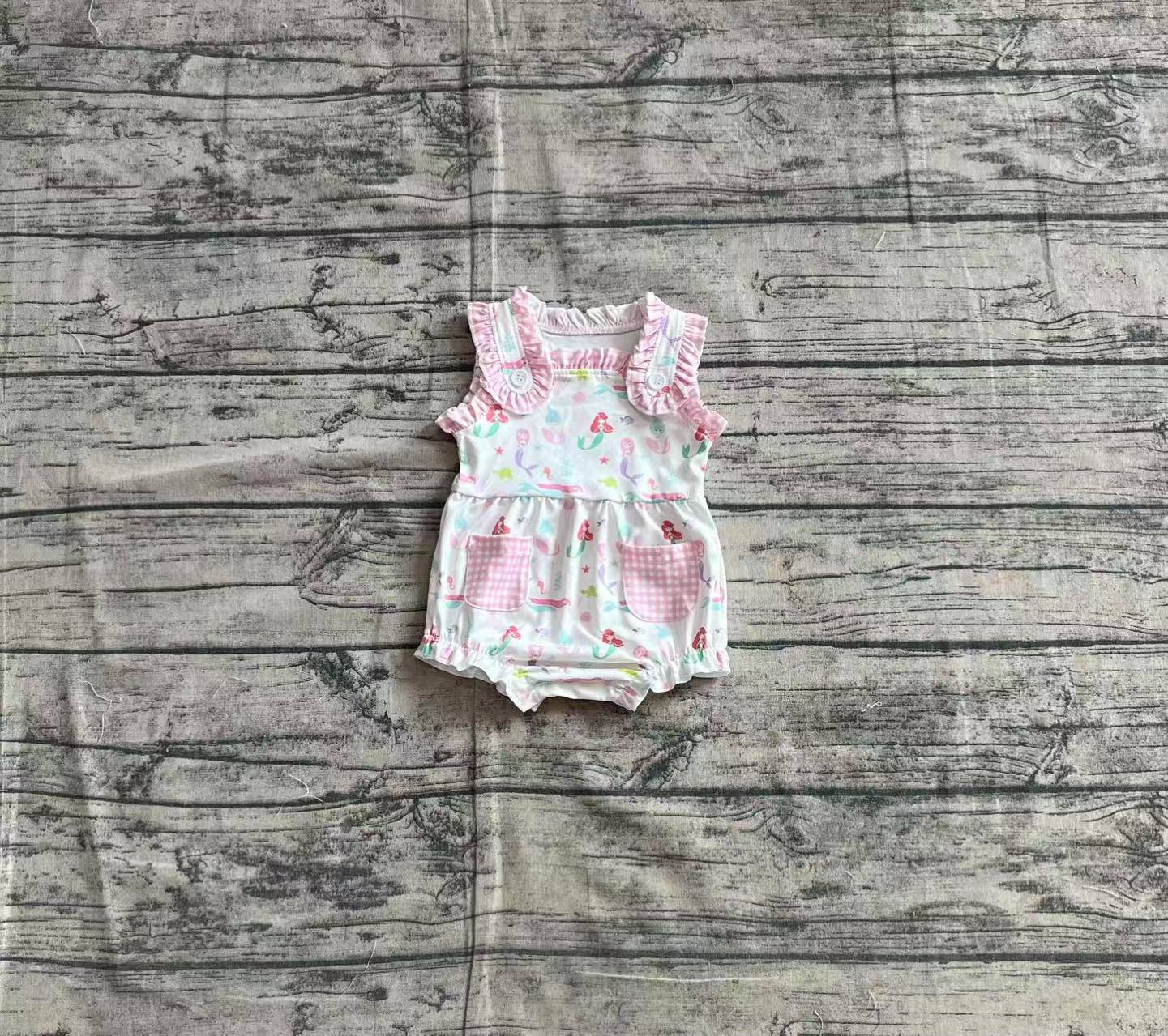 SR2880 Baby Infant Girls Straps Rompers D 4.7