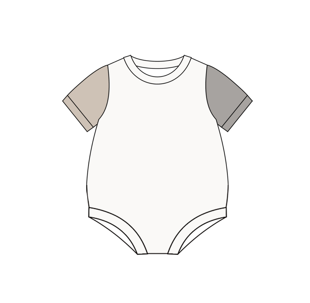 presale SR3016 Baby Infant Kids Gray Sleeves Rompers D 3.19