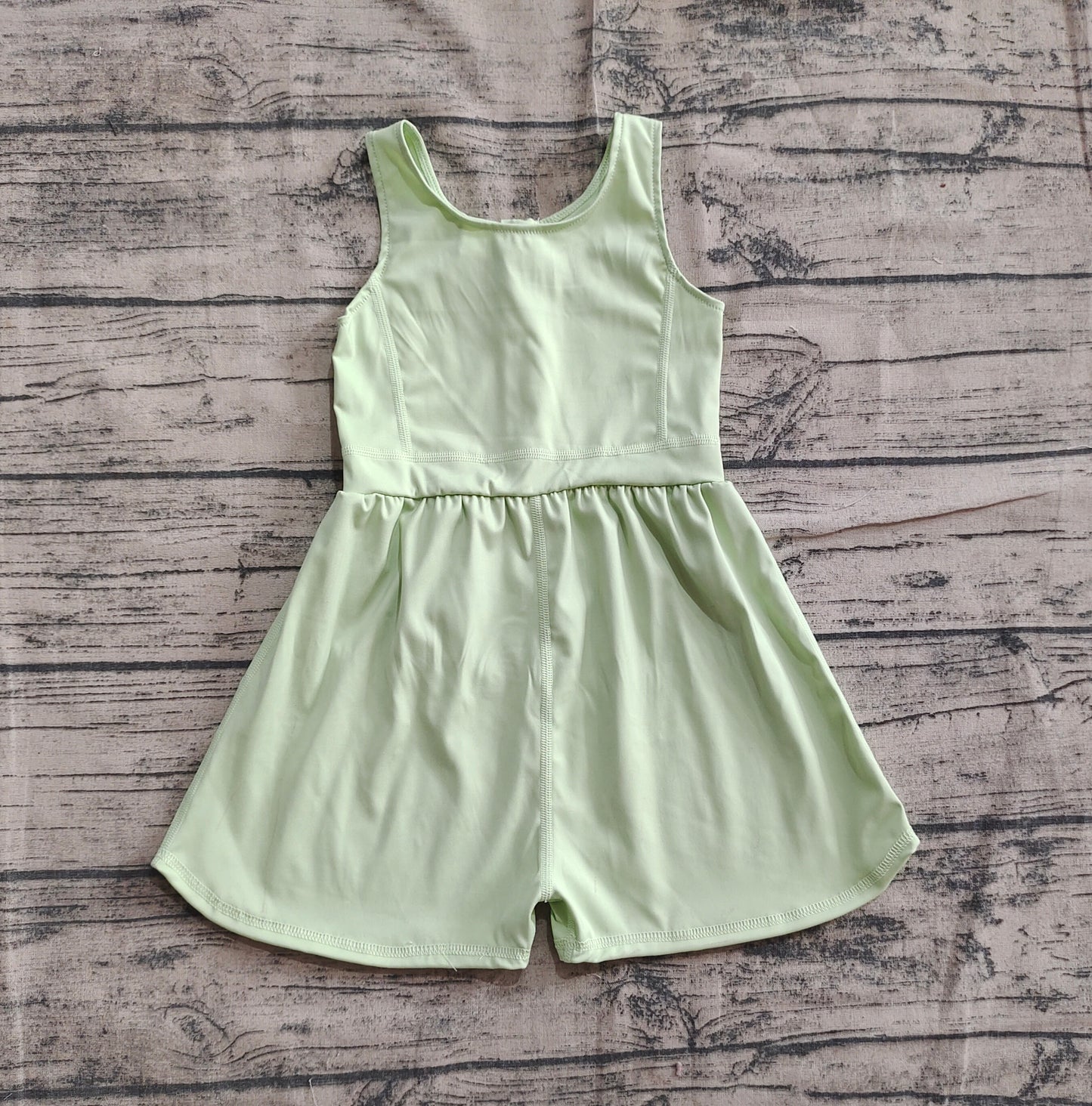 presale SR3021 Baby Girls Aqua Sleeveless Yoga Jumpsuits D 5.6