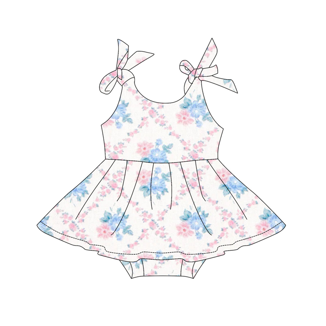 presale SR3047 Powder Blue Floral Plaid Camisole Bodysuit D 3.29