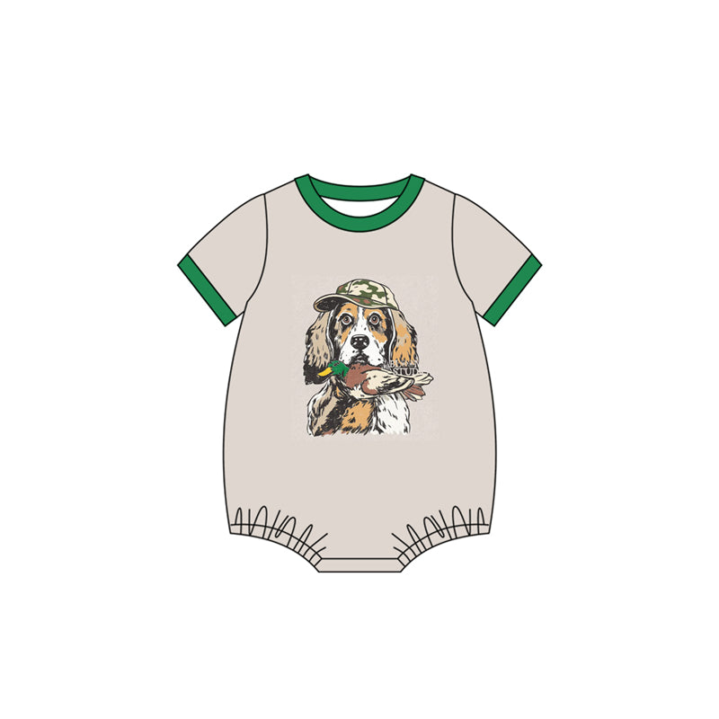 SR3091 Baby Boys Short Sleeves Dog Duck Rompers D 6.17