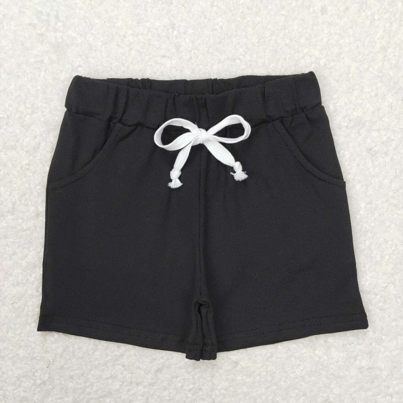 SS0137 black pocket shorts