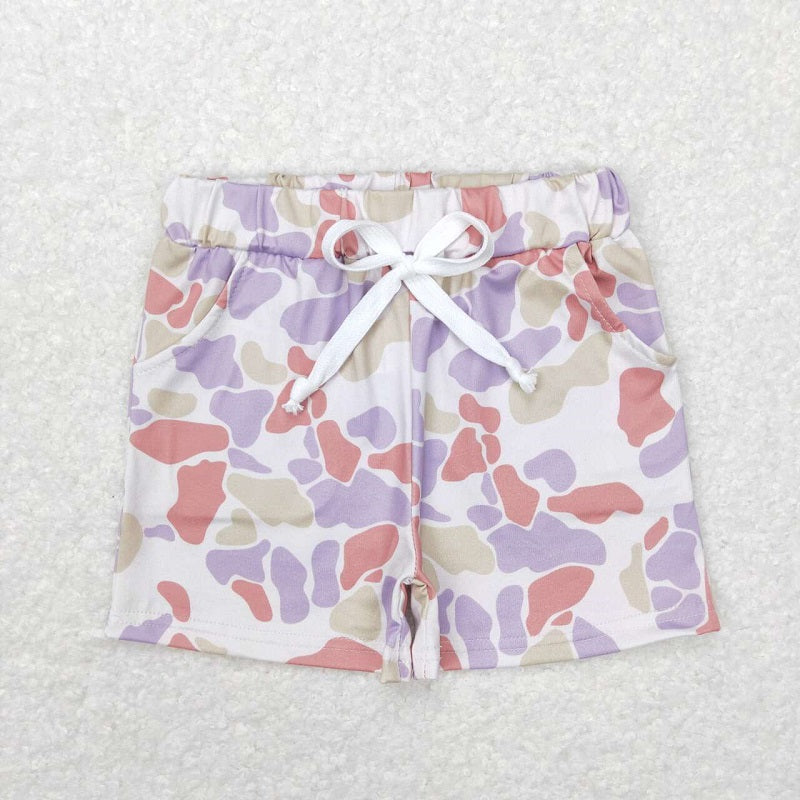 SS0142 Light green, blue and brown camouflage shorts D 4.16