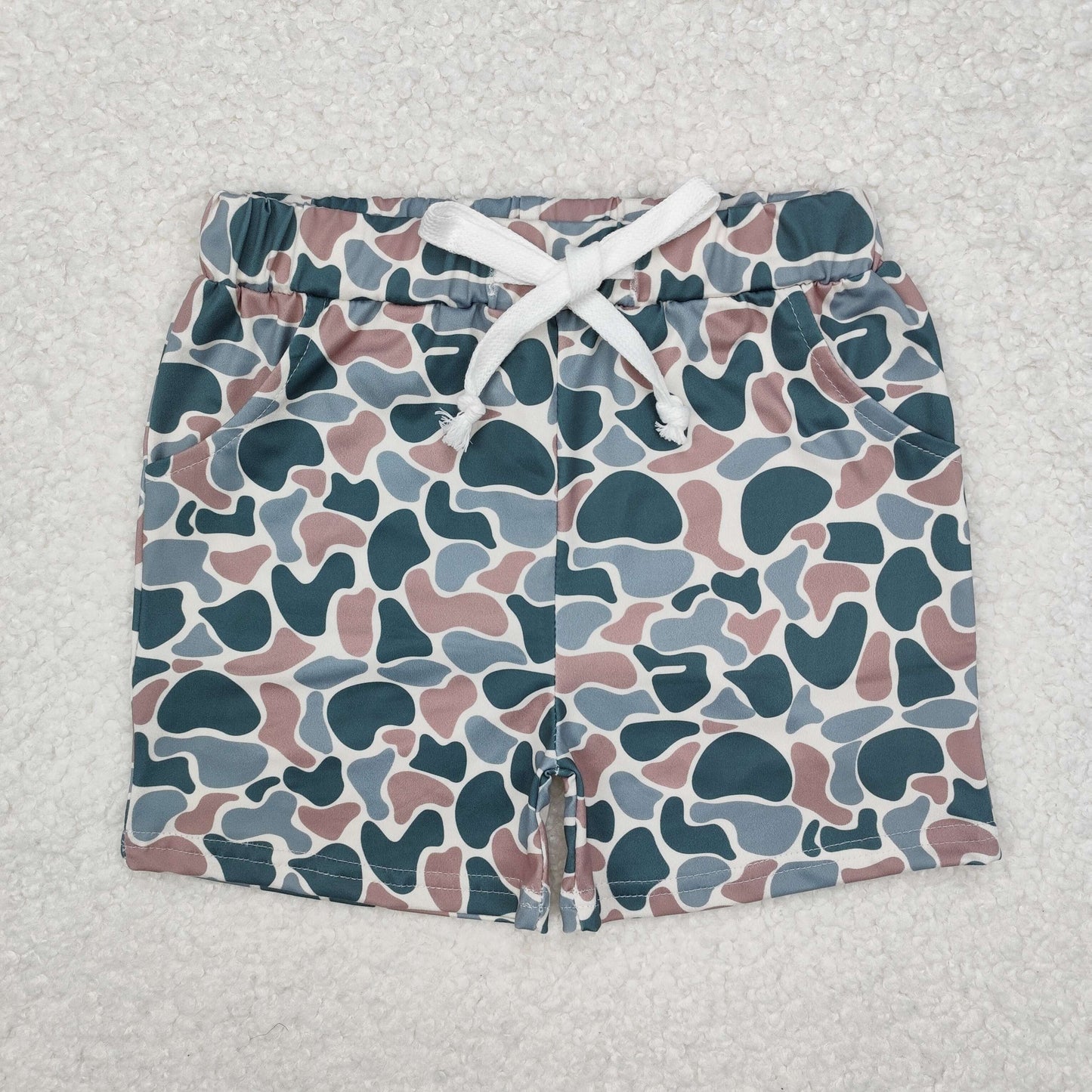 SS0375 Brown and green camouflage shorts