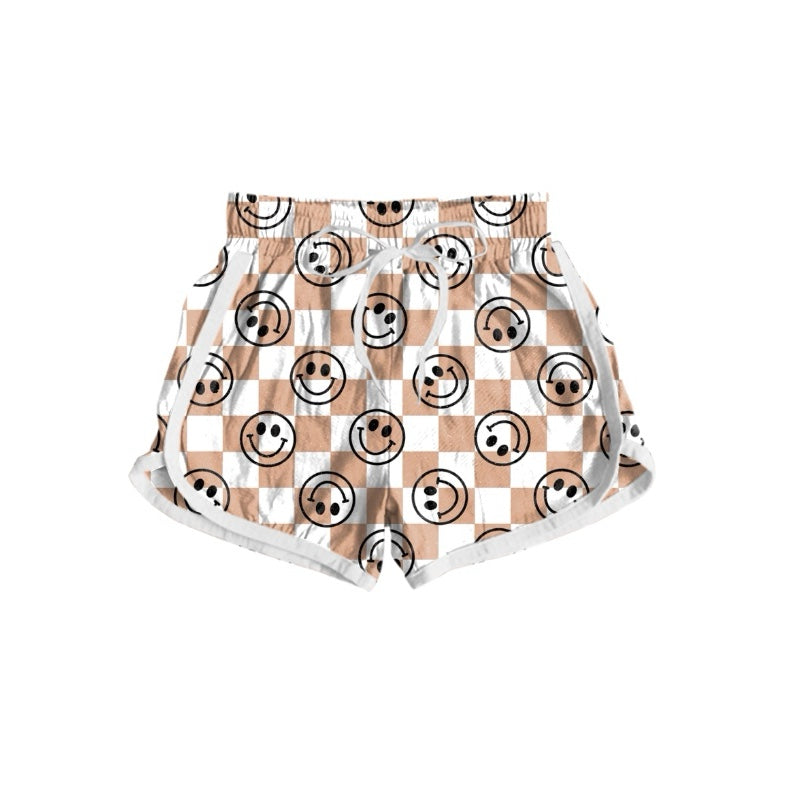 presale SS0405 Adult Female Smiley Brown Plaid Shorts 2024 11.13