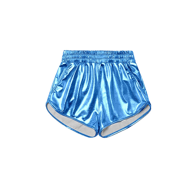 presale SS0408 Shiny blue leather shorts 2024 11.30