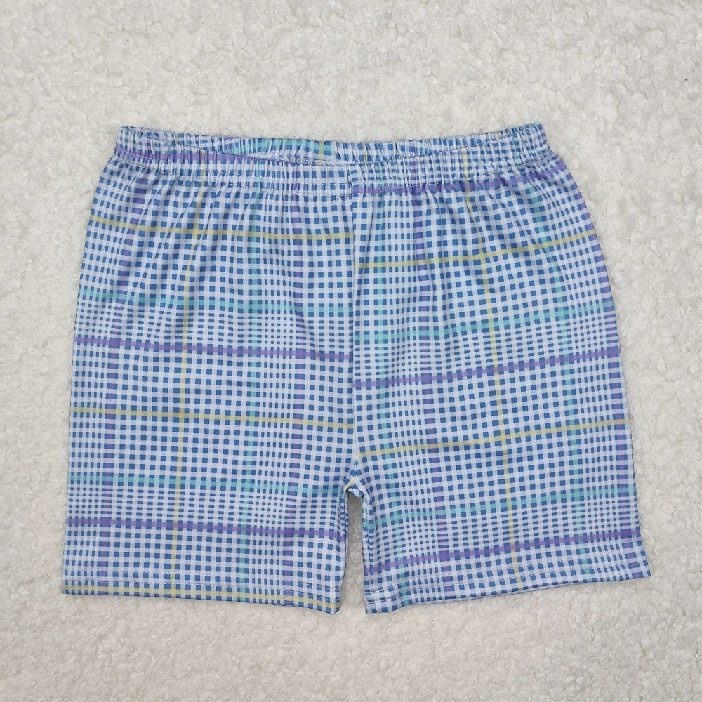 SS0422 Teal Plaid Shorts