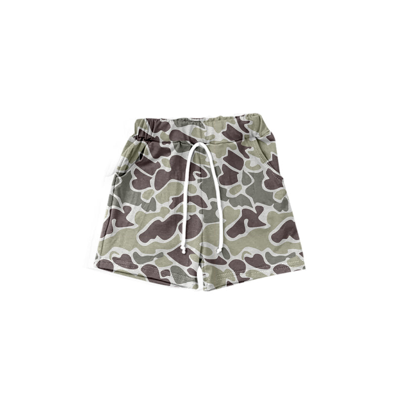 SS0454 Baby Boys Green Camouflage Pockets Shorts Bottoms D 4.16