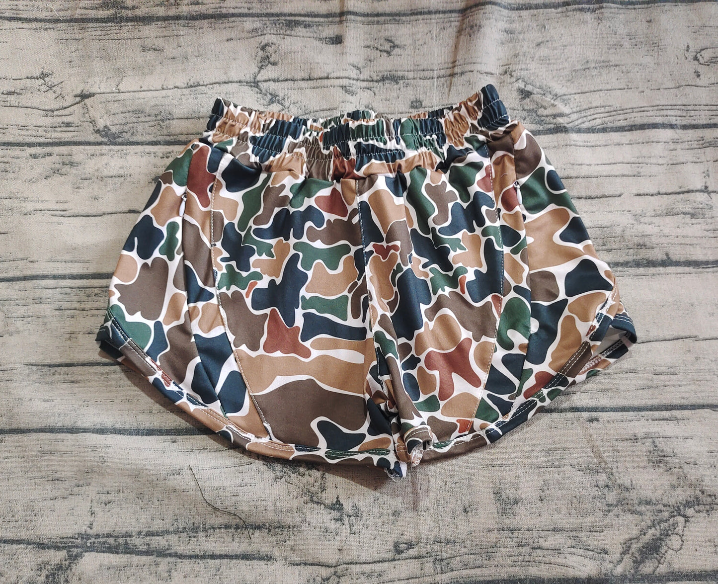SS0465 Baby Girls Dark Brown Camo Yoga Shorts Bottoms D 5.22