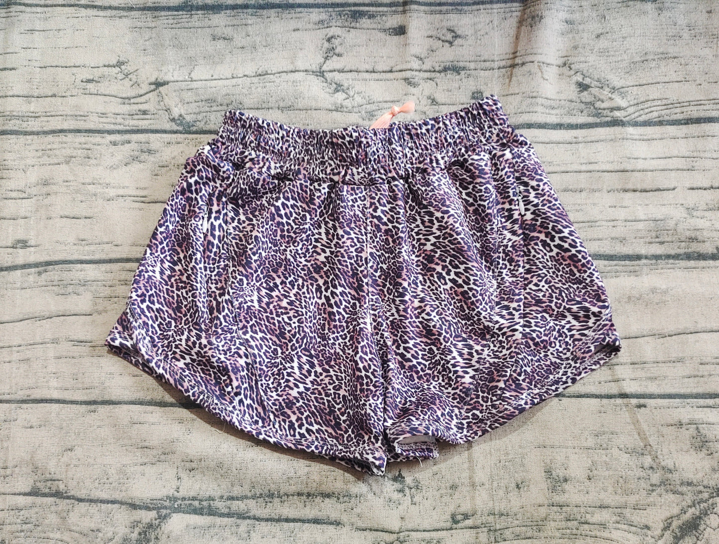SS0480 Baby Girls Brown Leopard Yoga Shorts Bottoms D 6.23