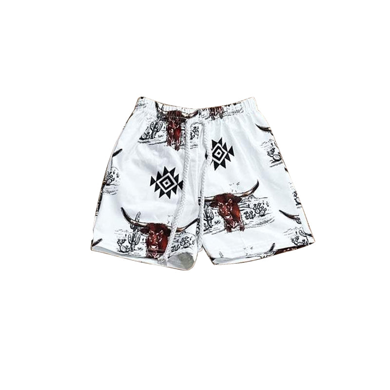 presale SS0511 Baby Boys Bull Skull Aztec Shorts Bottoms D 3.20