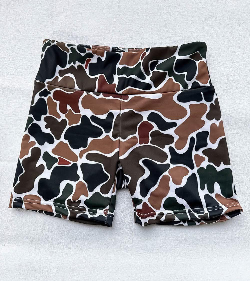 SS0534 Baby Girls Brown Camo Biking Shorts Bottoms D 4.2