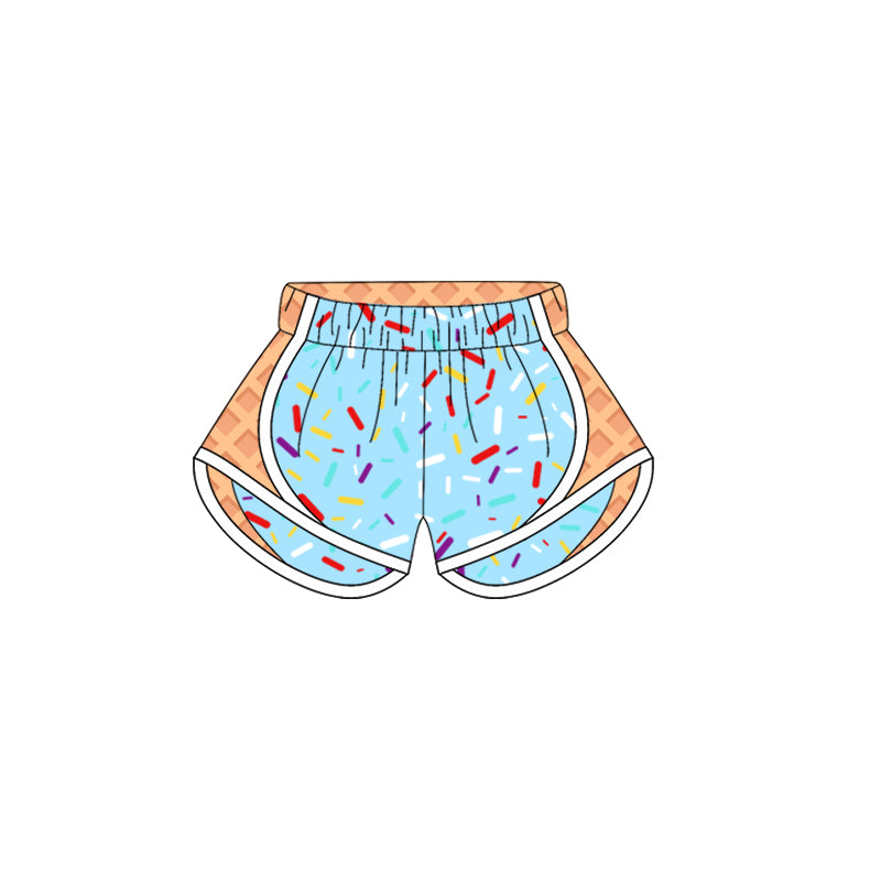 presale SS0571 Baby Girls Blue Ice-cream Drip Yoga Shorts Bottoms D 4.1