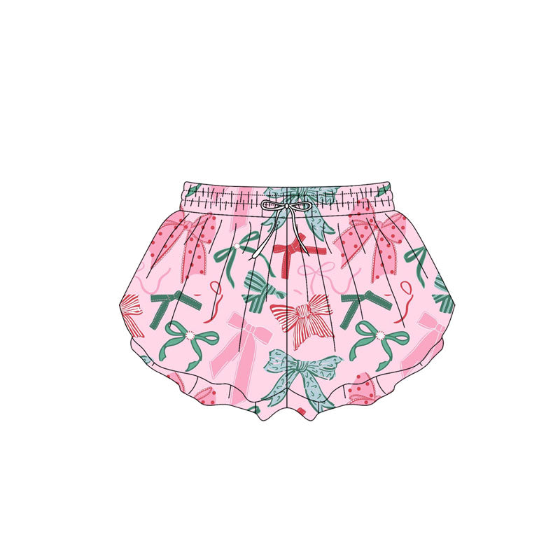 SS0578 Baby Girls Pink Green Bows Summer Shorts Bottoms D 5.23
