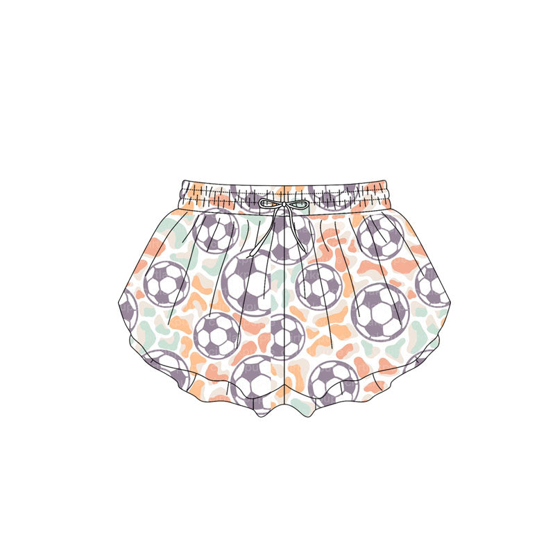 SS0582 Baby Girls Football Colorful Leopard Summer Shorts Bottoms D 6.5
