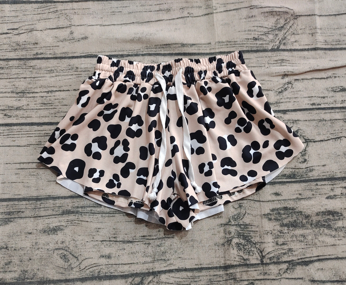 presale SS0585 Baby Girls Black Leopard Summer Shorts Bottoms D 4.2