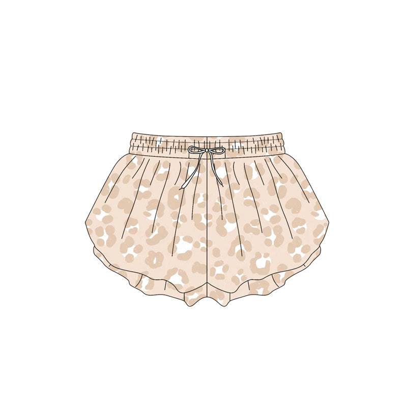 presale SS0588 Baby Girls Khaki Leopard Summer Shorts Bottoms D 4.2