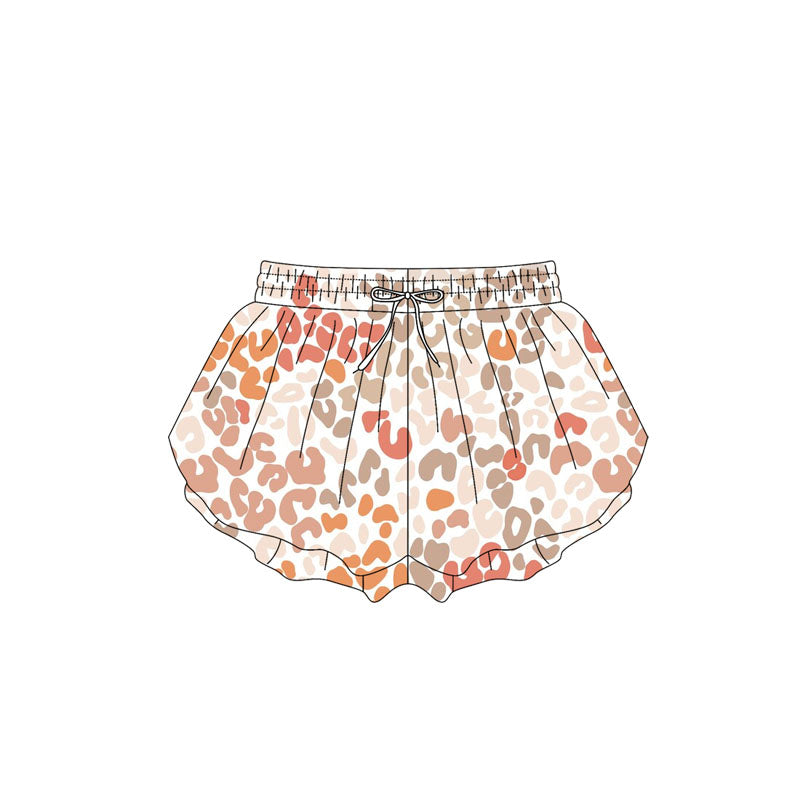 presale SS0593 Baby Girls Pink Khaki Leopard Summer Shorts Bottoms D 4.2