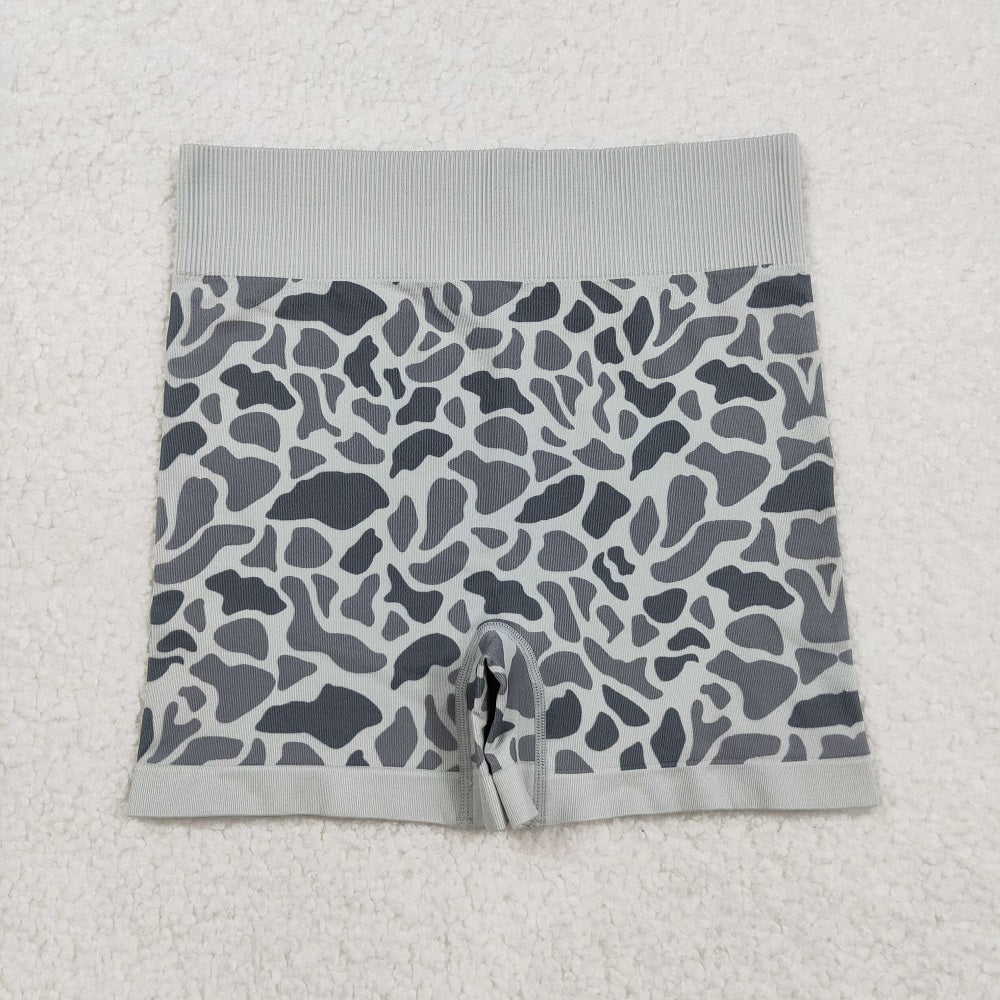 SS0643 Adult Women Grey Camo Knitted Yoga Bottoms D 906