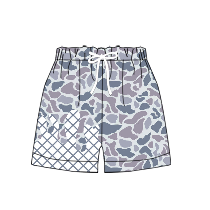 SS0647 Baby Boys Grey Camo Drip Team Shorts Bottom D 1028