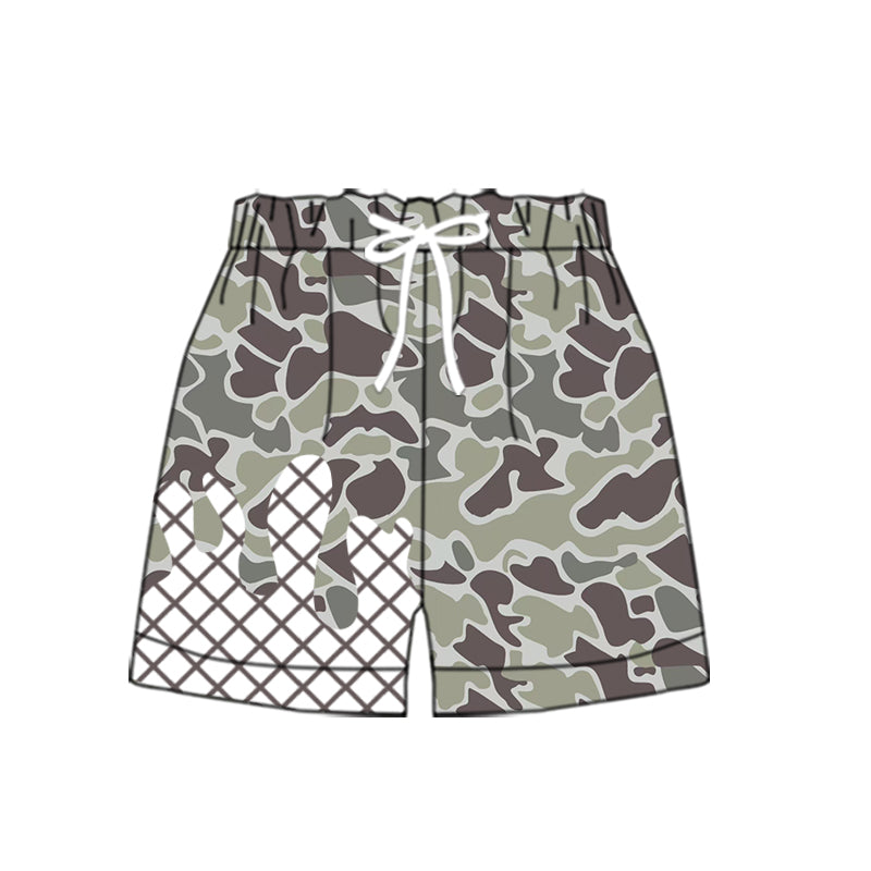 presale SS0648 Baby Boys Dark Grey Camo Drip Team Shorts Bottom D 917