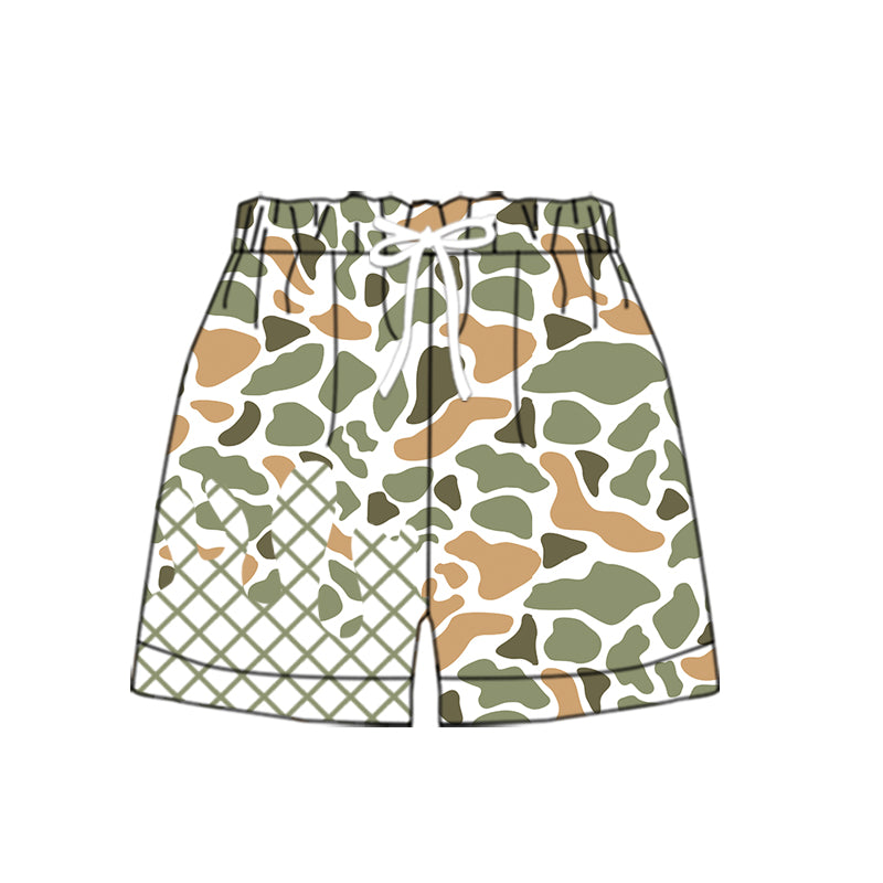 presale SS0649 Baby Boys Green Khaki Camo Drip Team Shorts Bottom D 917