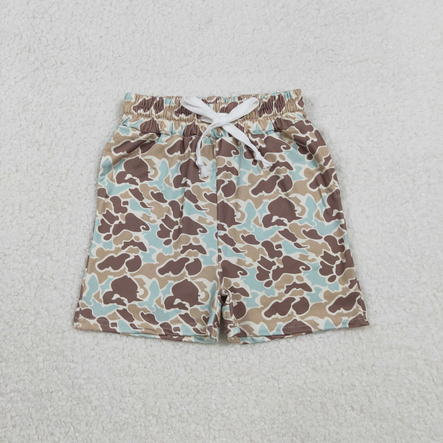 SS0697 Baby Boys Southern Green Camo Pockets Shorts Bottom D 1208