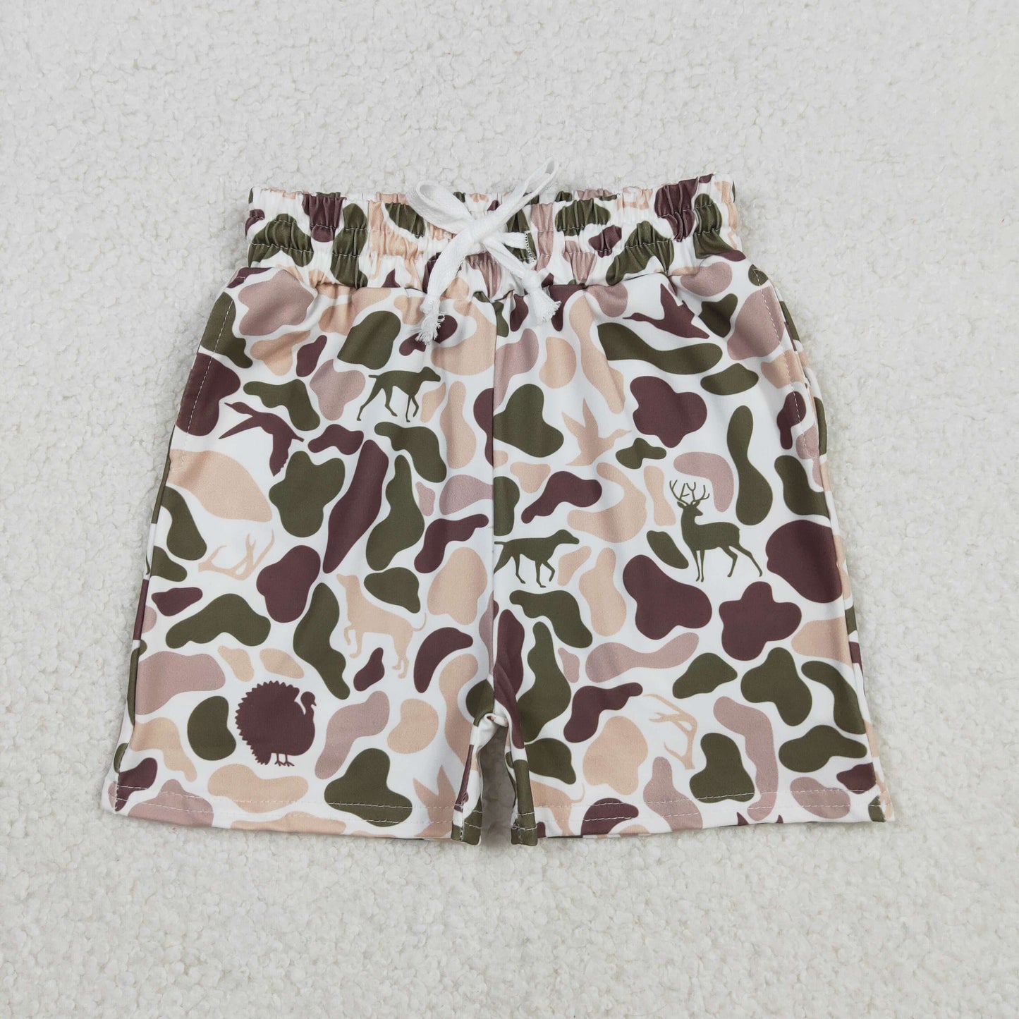 SS0699 Baby Boys Southern Hunting Ducks Deer Camo Pockets Shorts Bottom D 1210