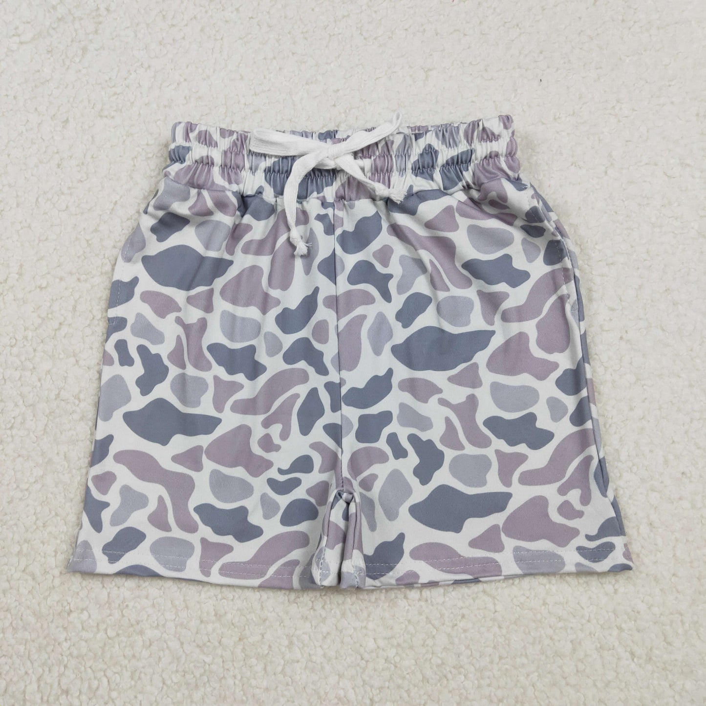 SS0730 Baby Boys Southern Light Grey Camo Pockets Shorts Bottom D 1211