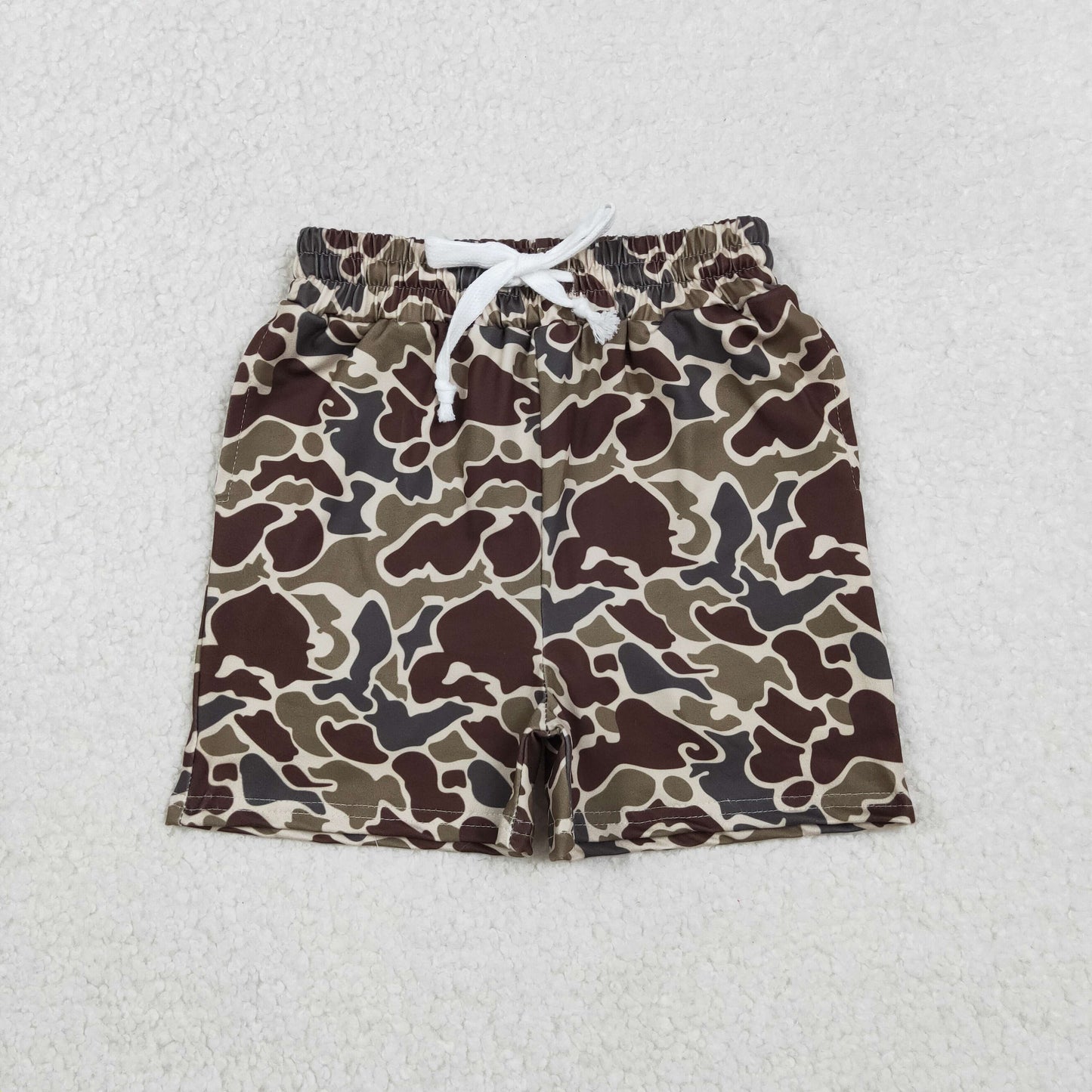 SS0735 Baby Boys Southern Camo Pockets Shorts Bottom D 1206