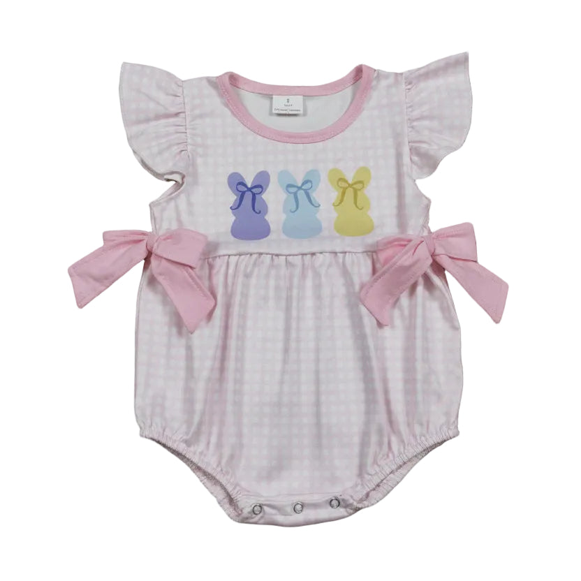 pink gingham bunny bubble