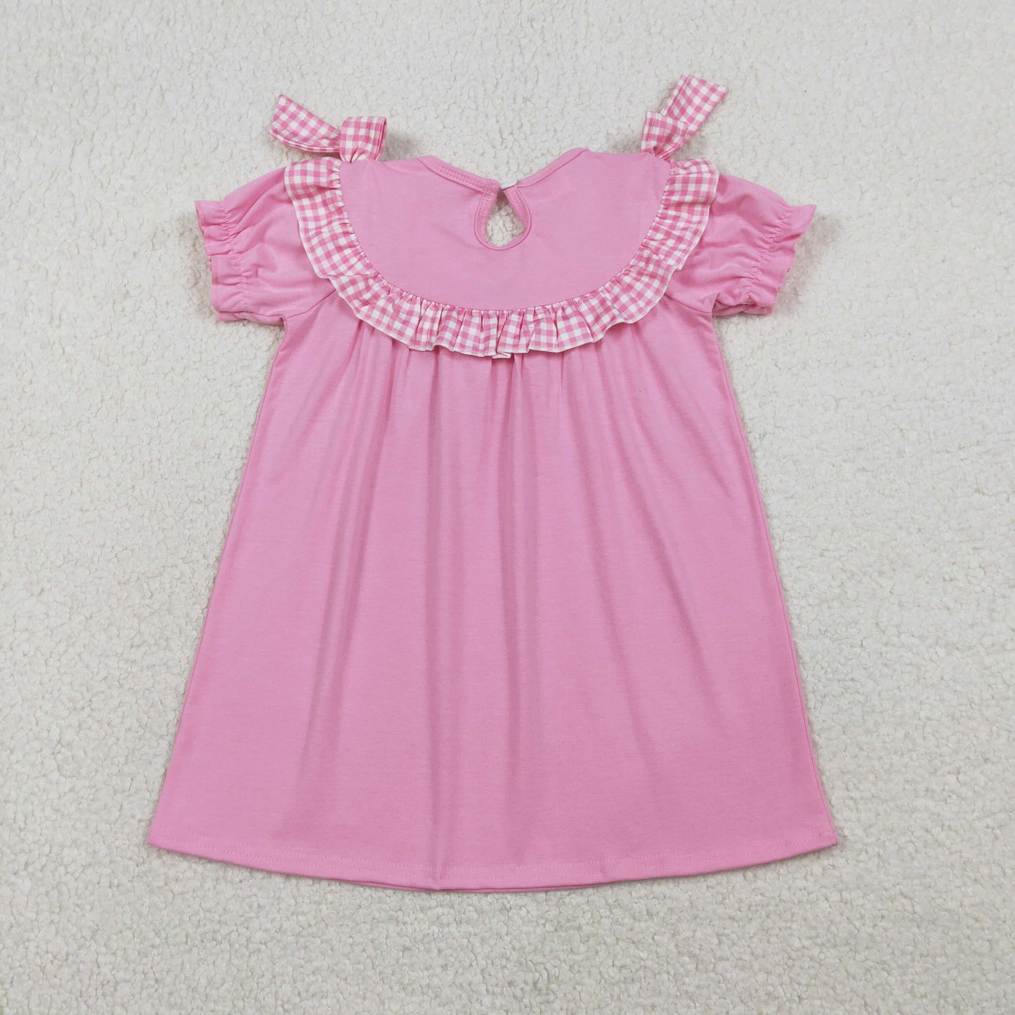 pink jesus cross embroidery easter teenager dress
