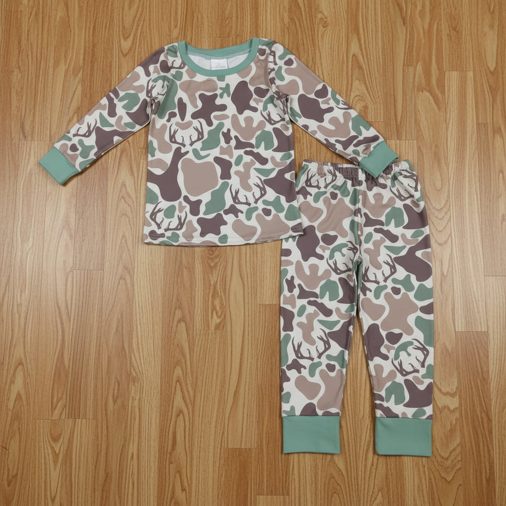 camo hunting boy pajama set