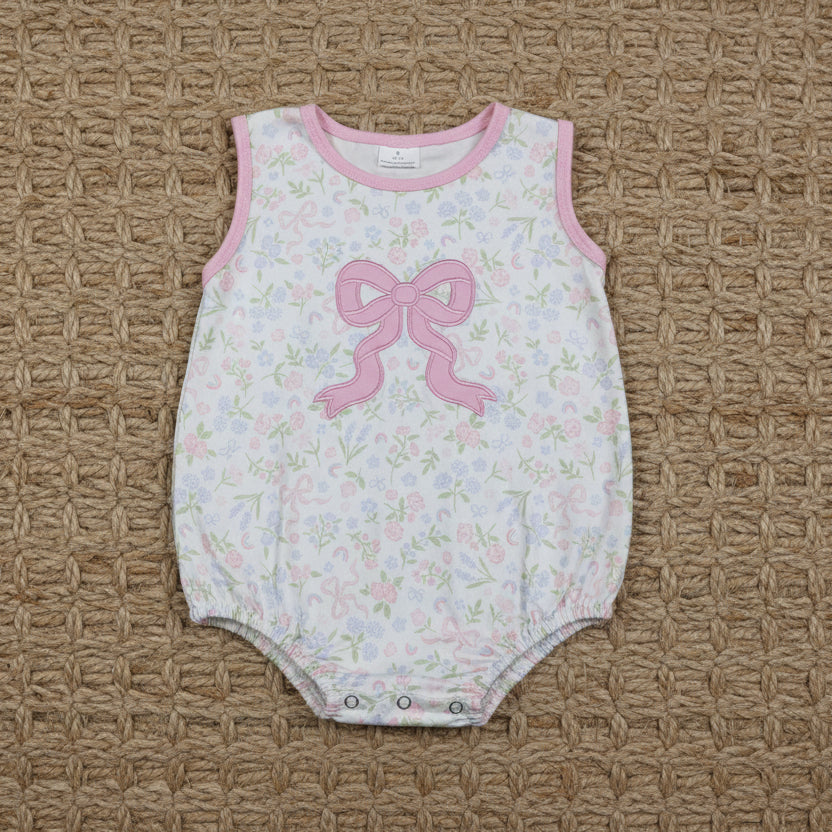 SR3727 coquette embroidery floral bubble romper baby clothes