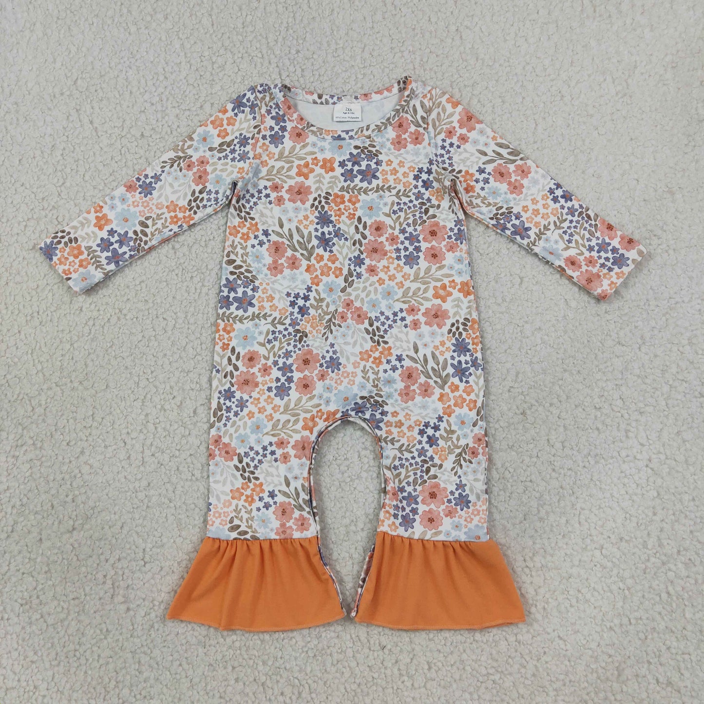 fall flower girl romper