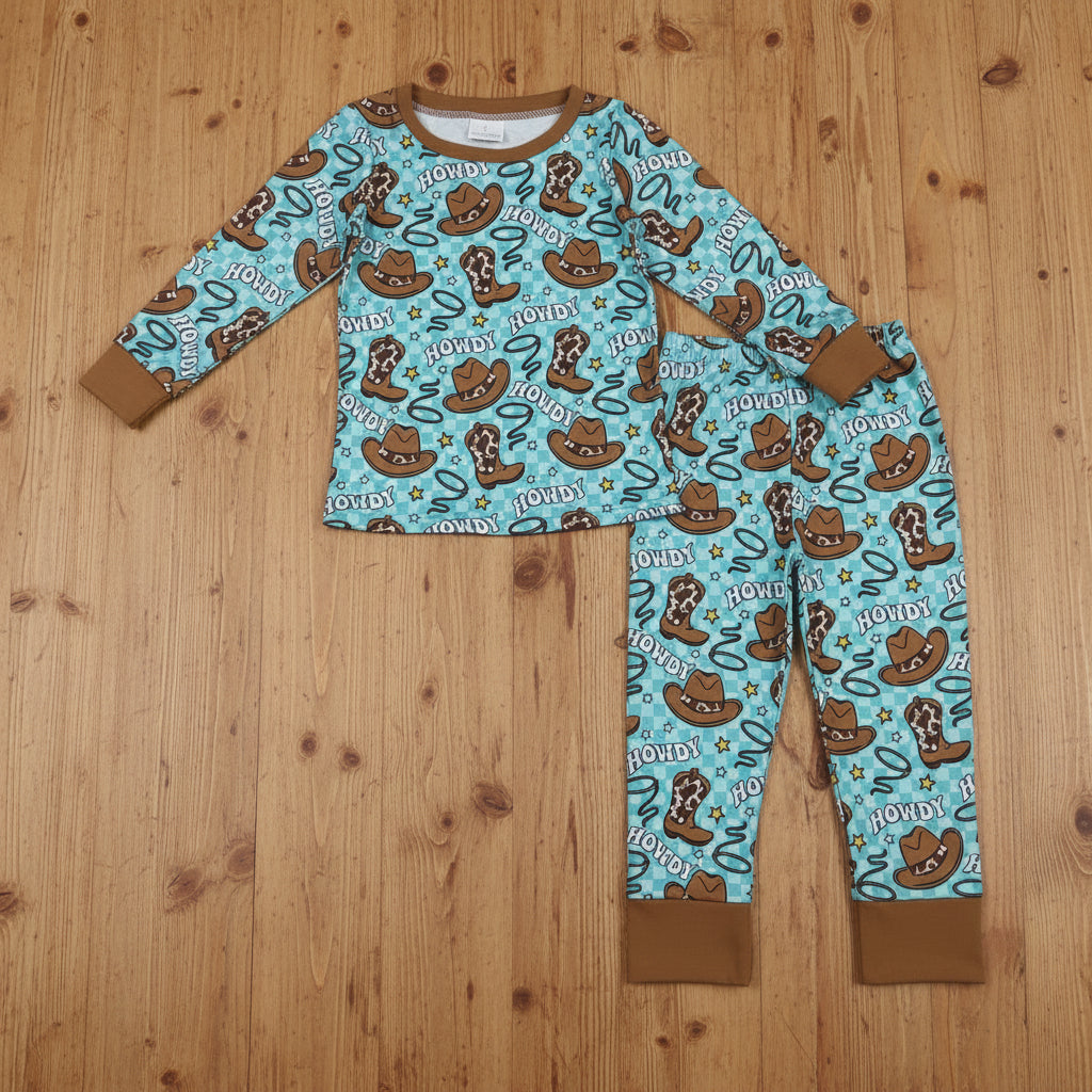 howdy cowboy two pieces lounge set