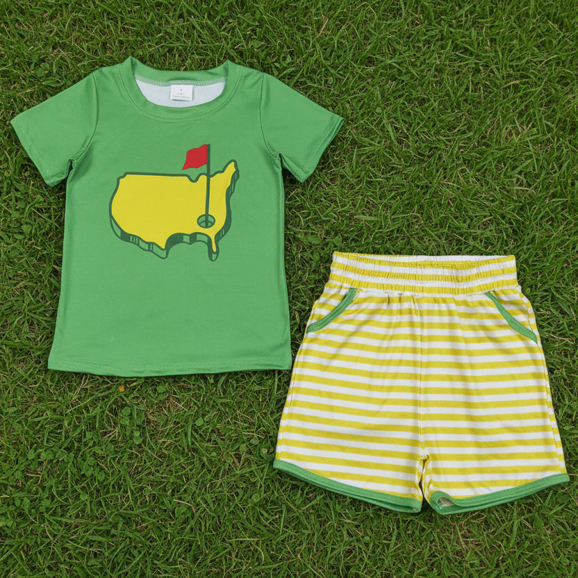 golf shorts set boy clothing