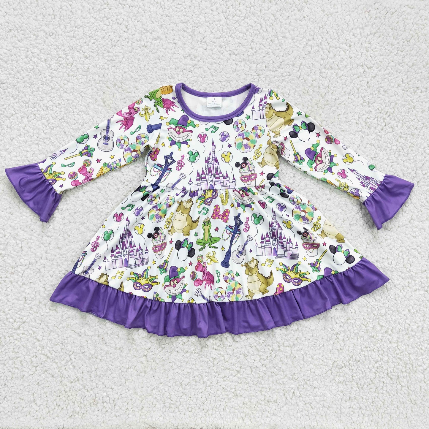 Mardi Gras purple park hopper twirl dress