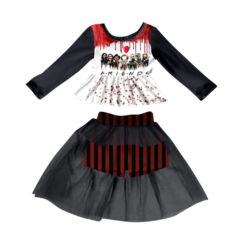 GLD0041 Halloween Long Sleeve Mesh Dress Set D 7.26
