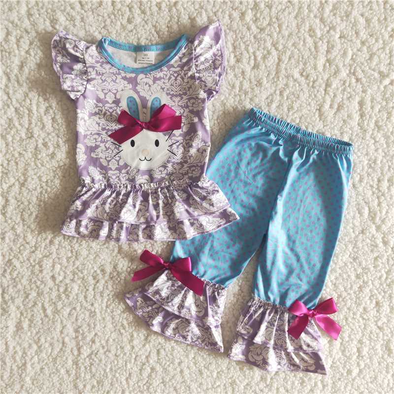 A0-1 Rabbit Purple Short Sleeve Suit