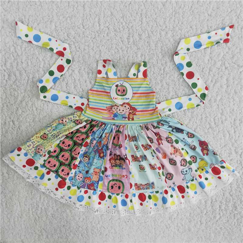 B8-24 New summer Watermelon cartoon mosaic skirt