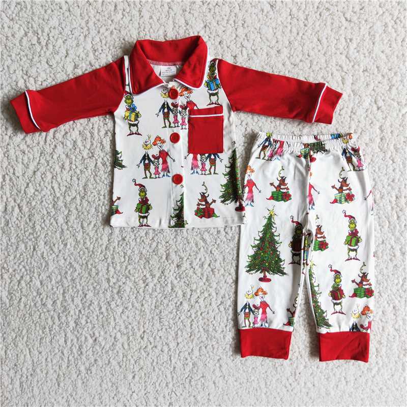 6 A14-15 Cartoon print boy pajamas